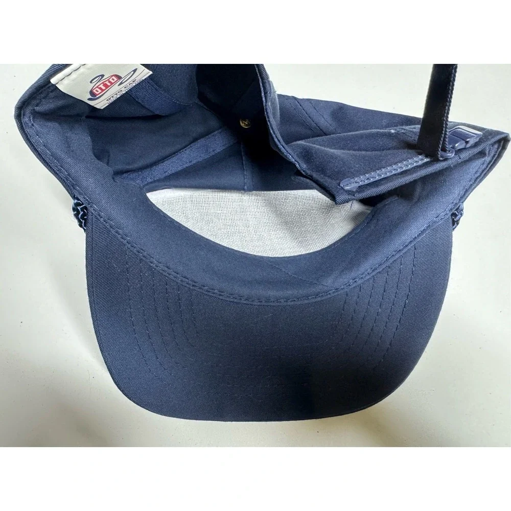 Vintage Sears Auto Center 1980's 90s Trucker Blue Hat Navy Gold Rope Hat